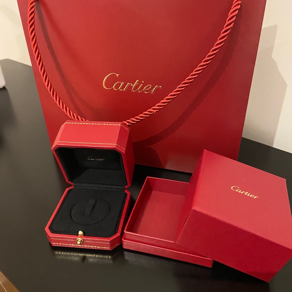Empty Cartier Shopping bag Jewelry box & outer box